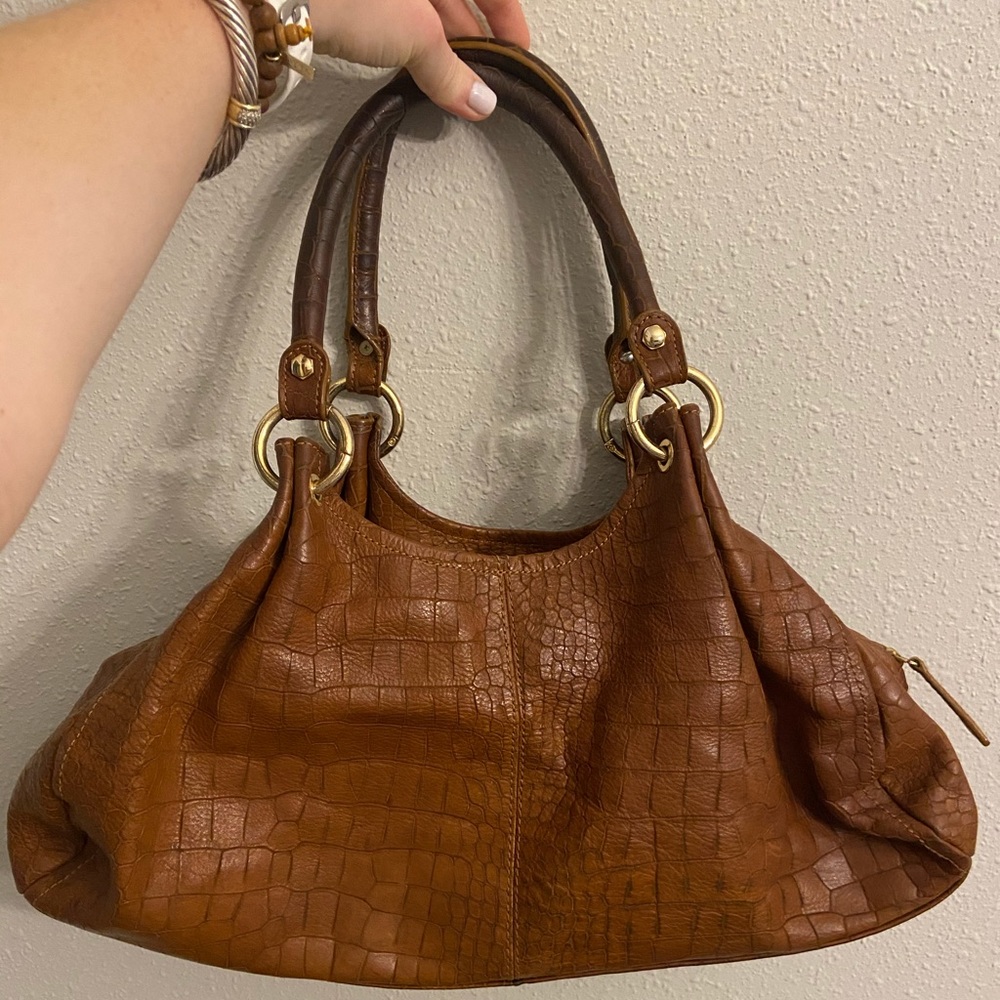 Brown Chestnut Perlina Shoulder Bag